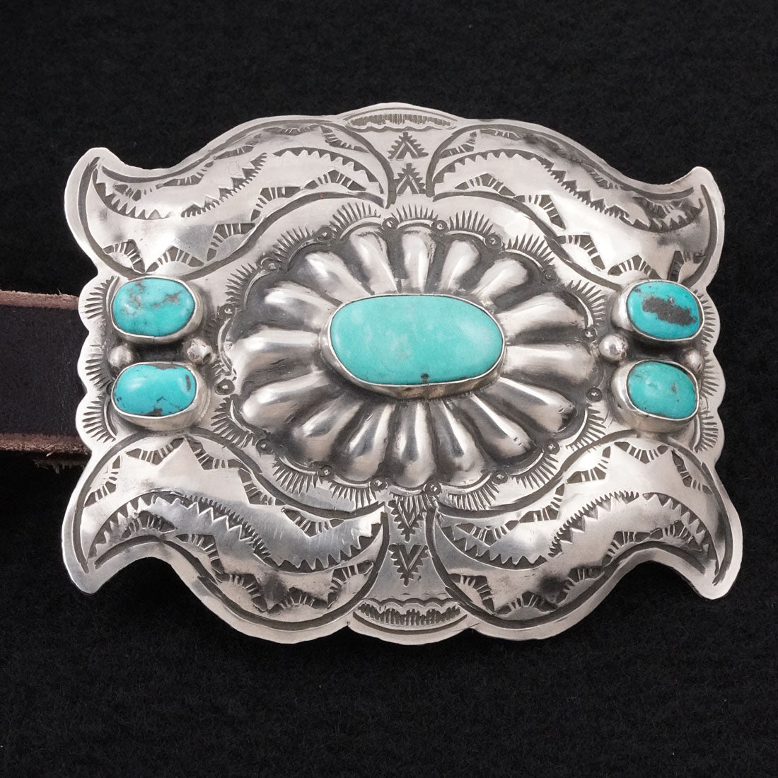 Marilyn Ramone Turquoise & Sterling Silver Concho Belt