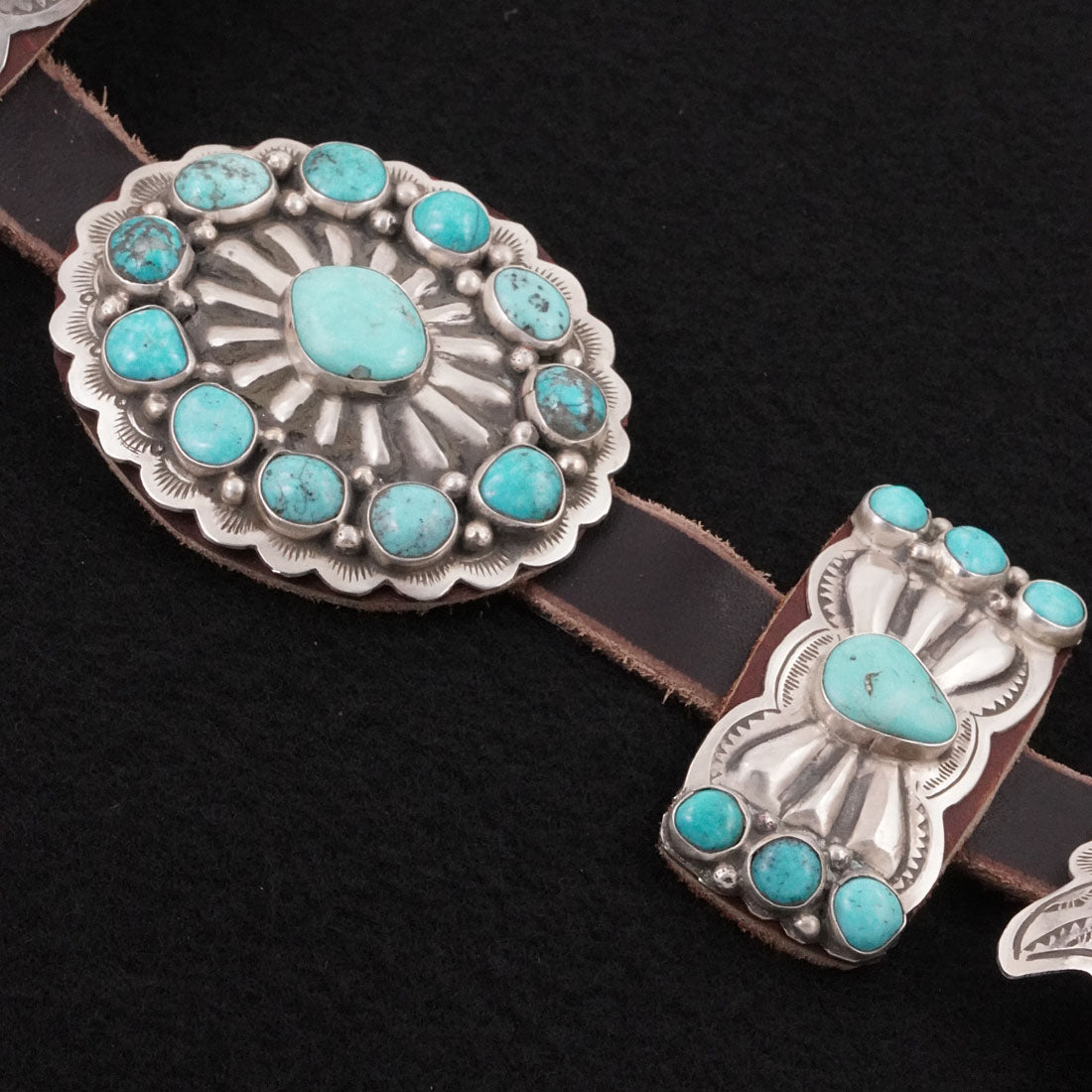 Marilyn Ramone Turquoise & Sterling Silver Concho Belt