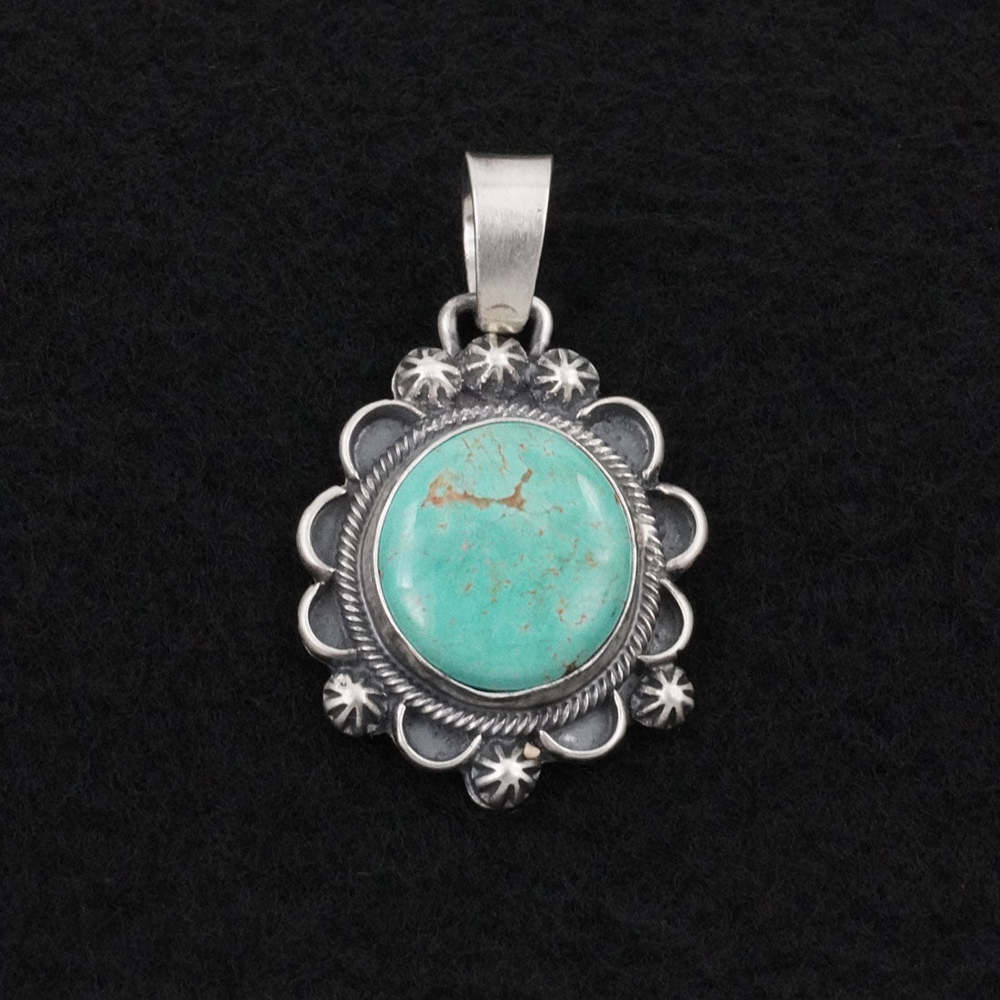 Bobby Johnson Turquoise & Sterling Silver Pendant