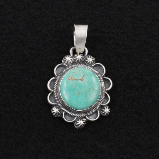 Bobby Johnson Turquoise & Sterling Silver Pendant