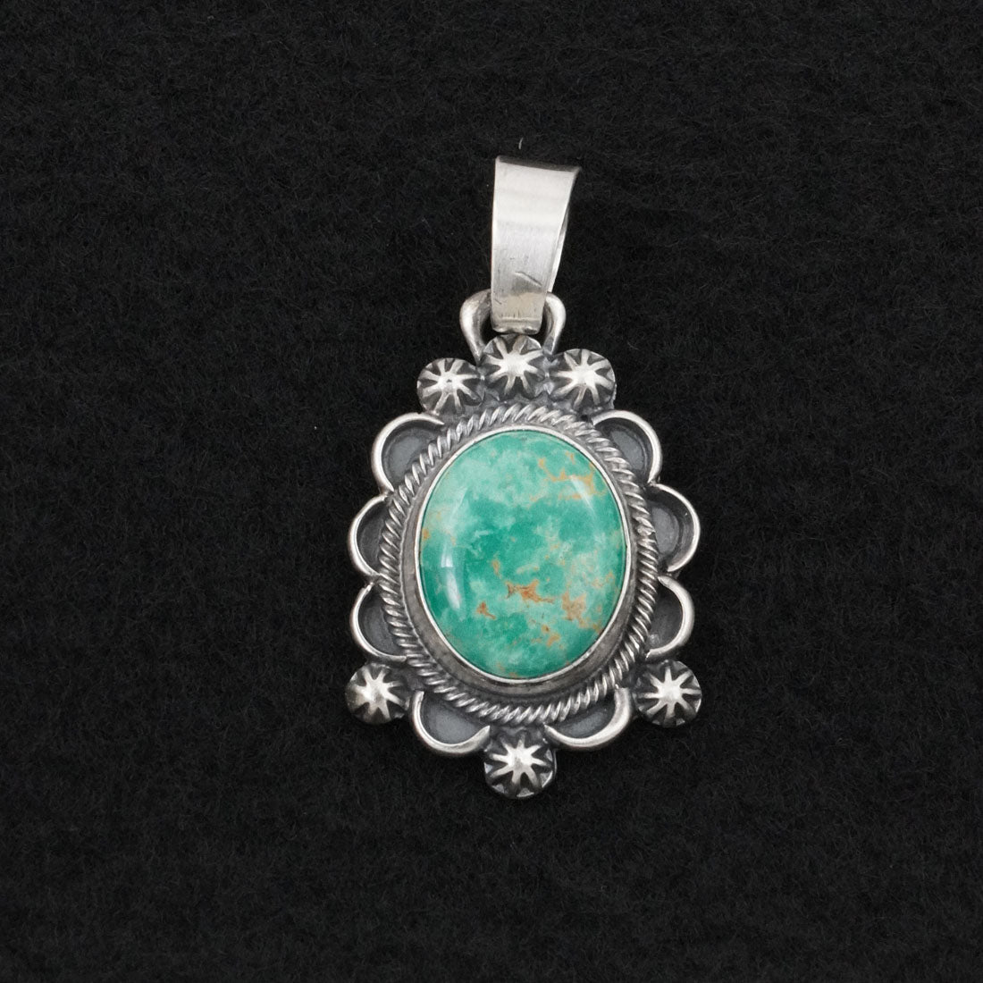 Bobby Johnson Turquoise & Sterling Silver Pendant