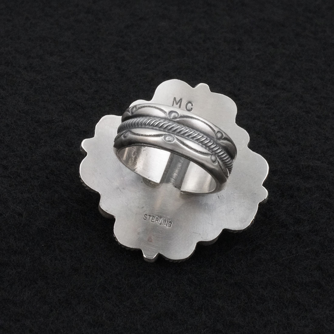 Michael Calladitto Turquoise & Sterling Silver Ring Size 7