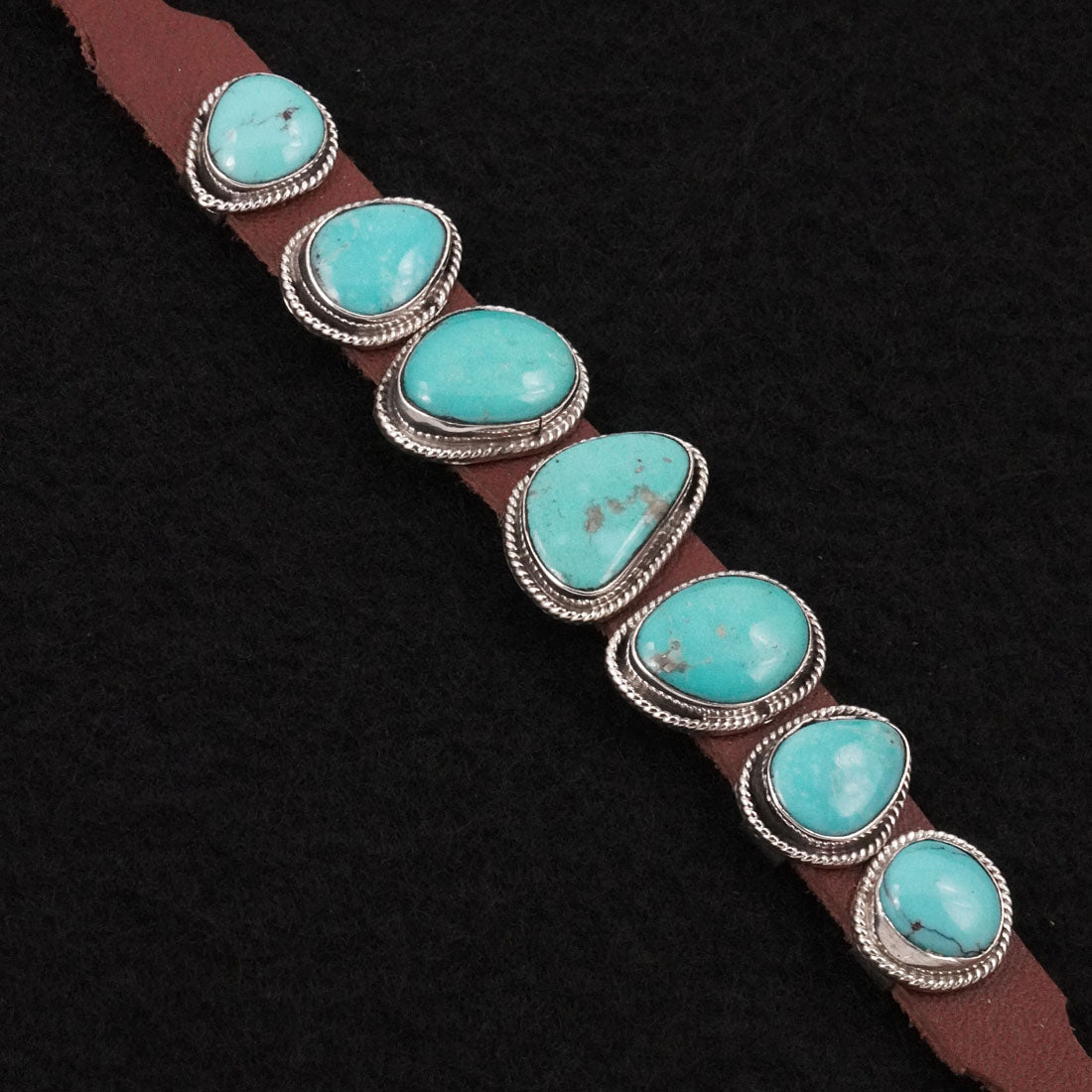 Marlene Ramone Turquoise, Sterling Silver & Leather Bracelet