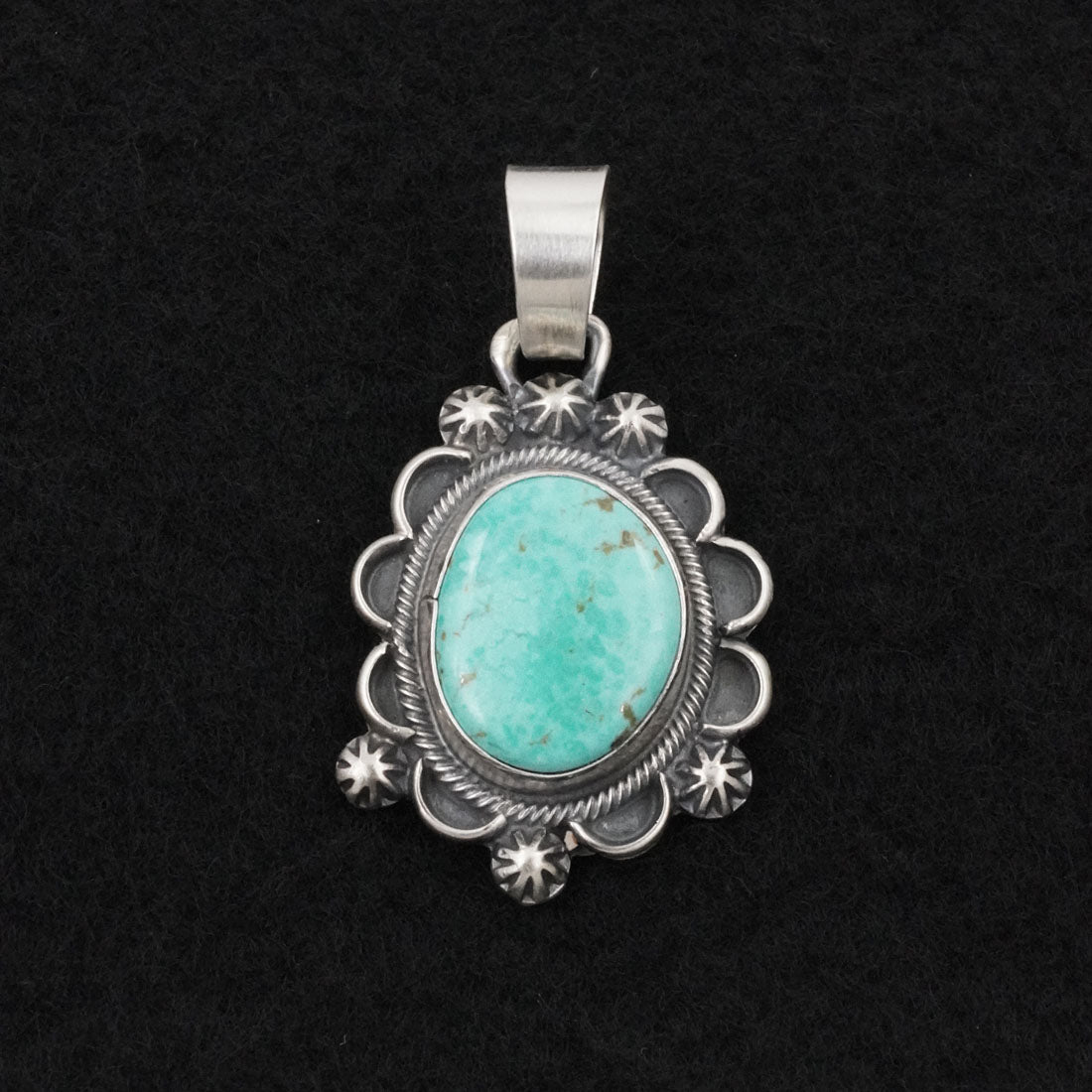 Bobby Johnson Turquoise & Sterling Silver Pendant