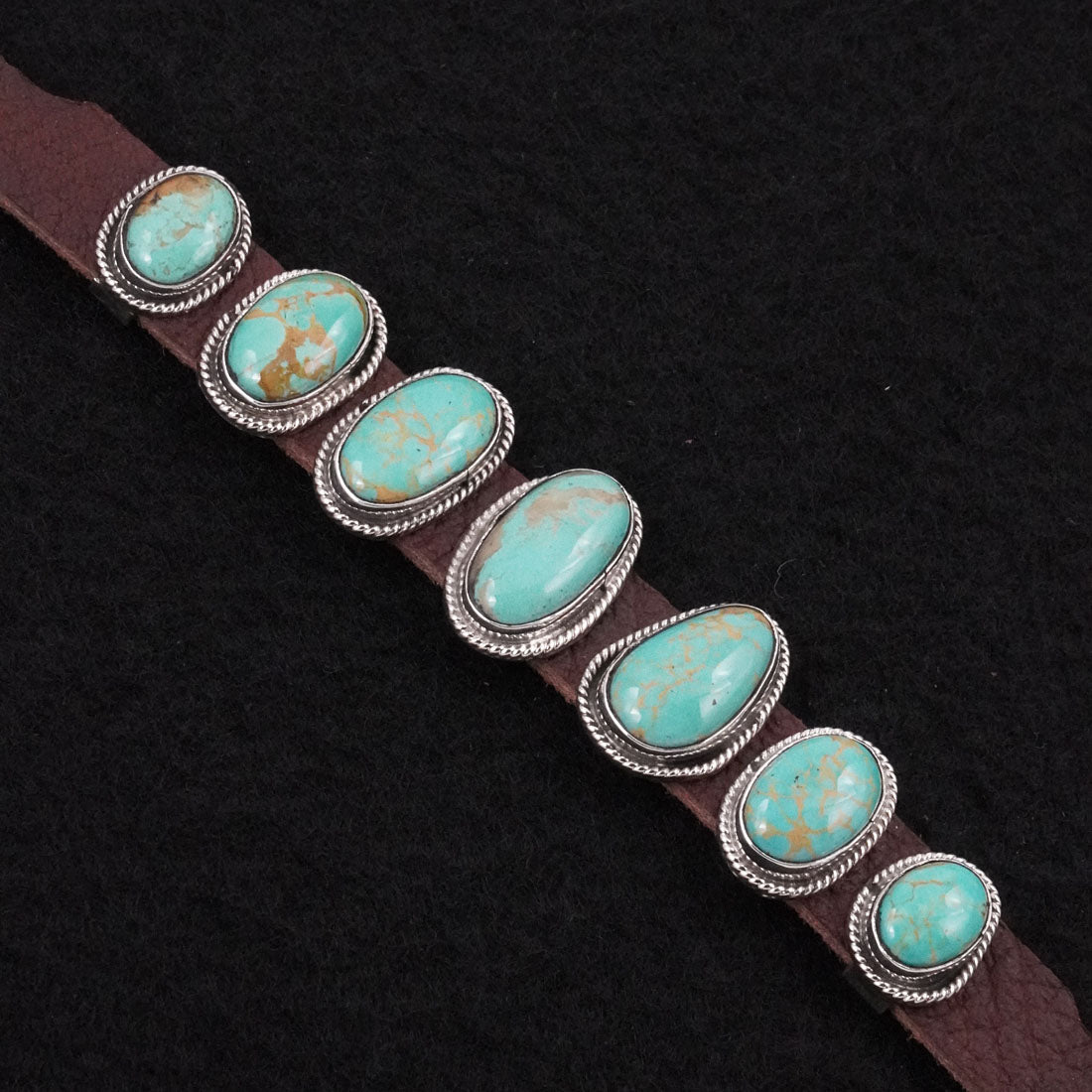 Marlene Ramone Turquoise, Sterling Silver & Leather Bracelet