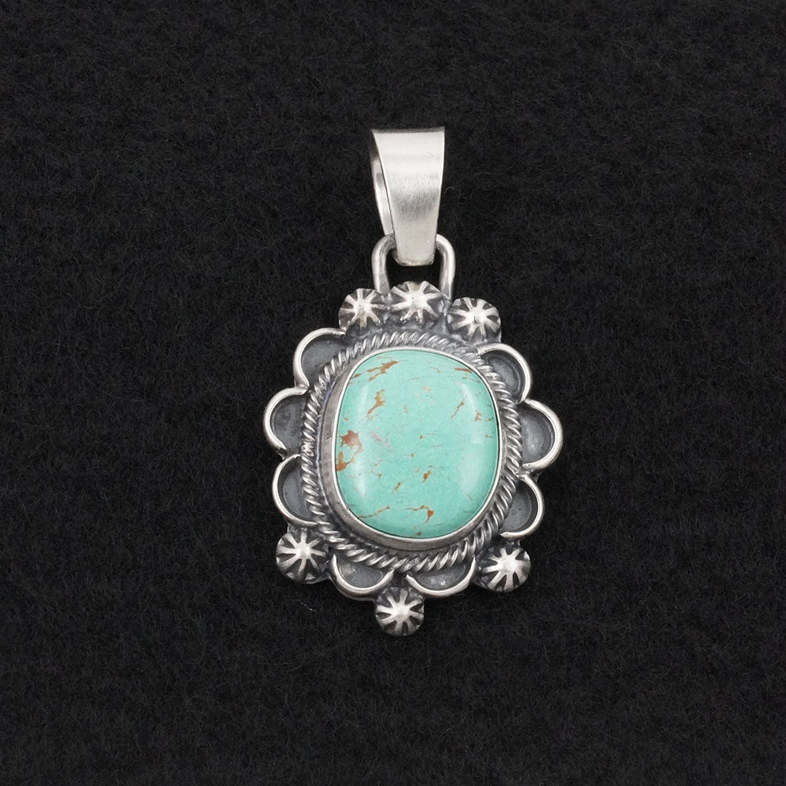 Bobby Johnson Turquoise & Sterling Silver Pendant