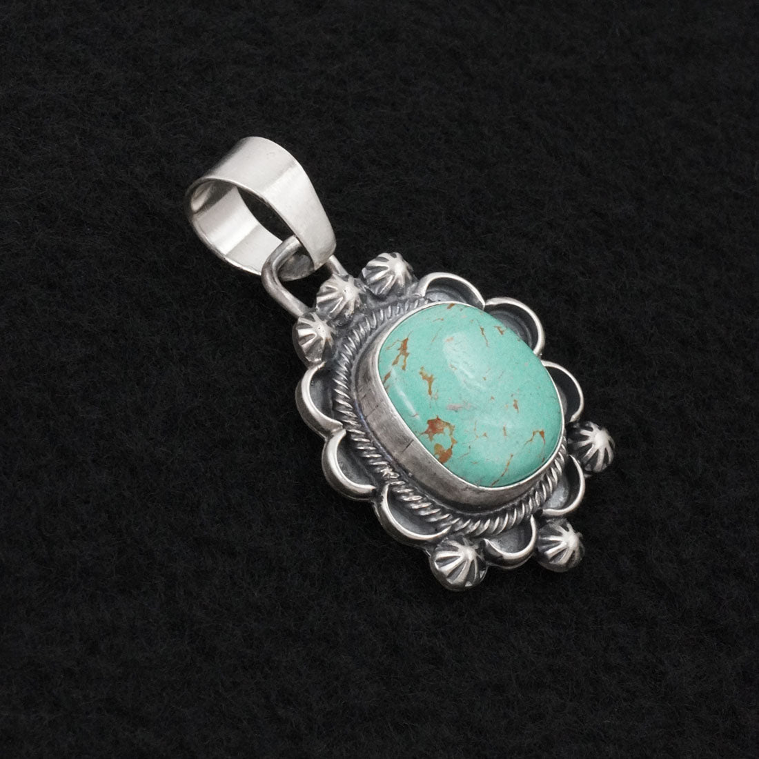 Bobby Johnson Turquoise & Sterling Silver Pendant