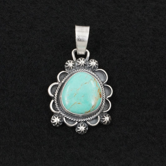 Bobby Johnson Turquoise & Sterling Silver Pendant
