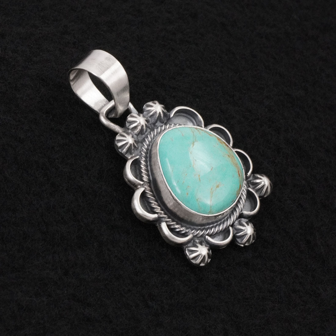 Bobby Johnson Turquoise & Sterling Silver Pendant