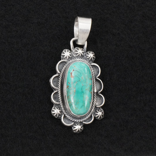 Bobby Johnson Turquoise & Sterling Silver Pendant