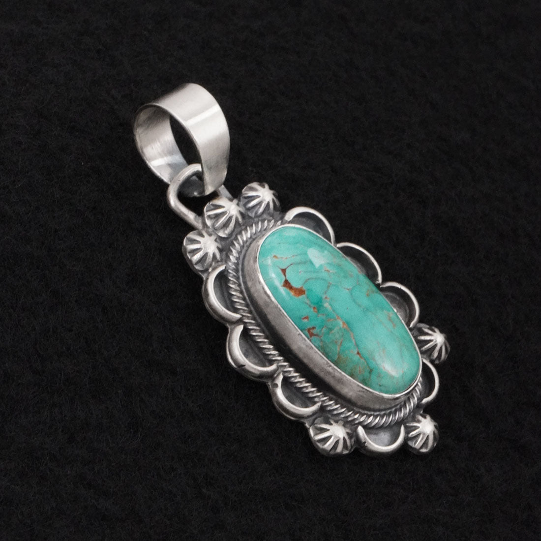 Bobby Johnson Turquoise & Sterling Silver Pendant