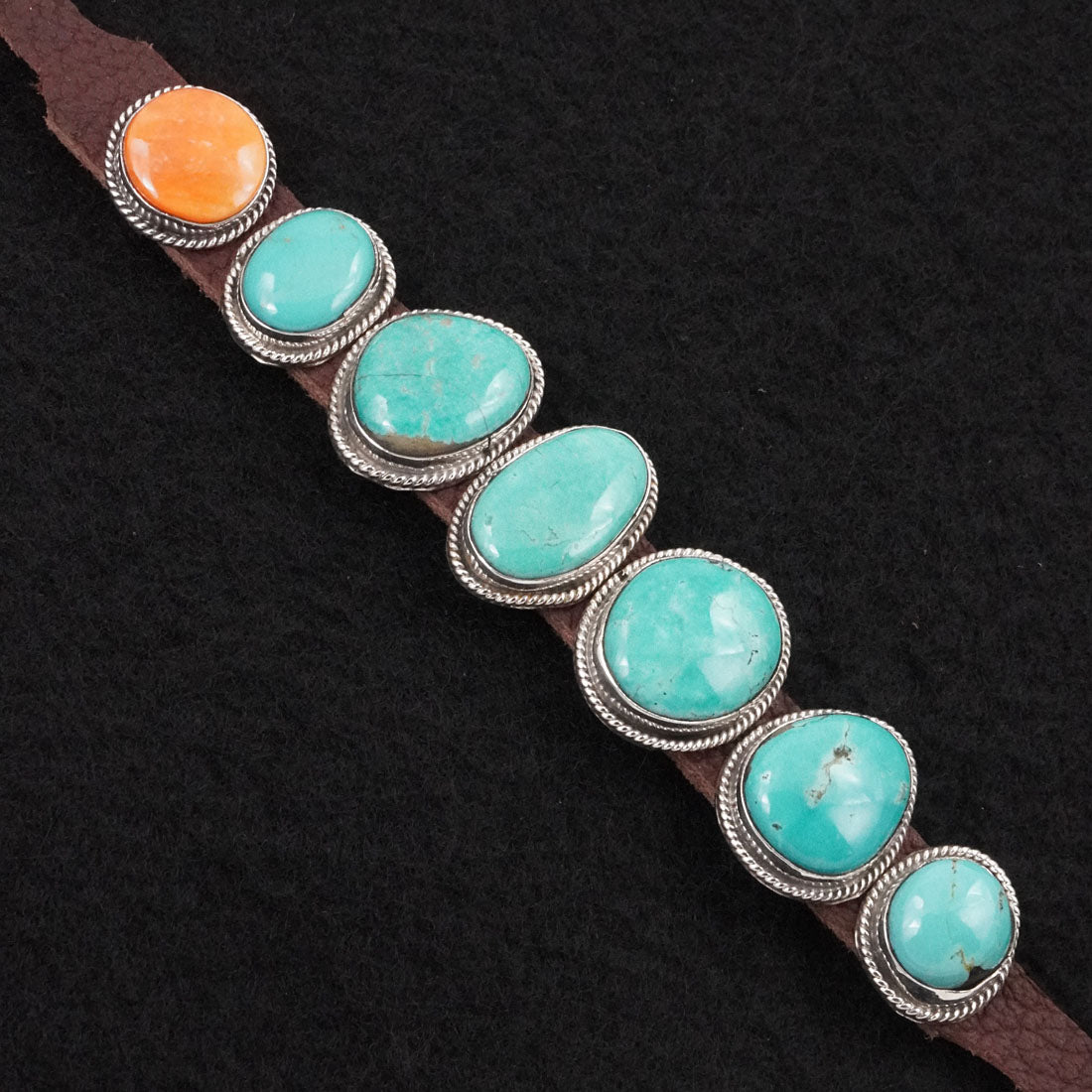 Marlene Ramone Multi-Stone, Sterling Silver & Leather Bracelet