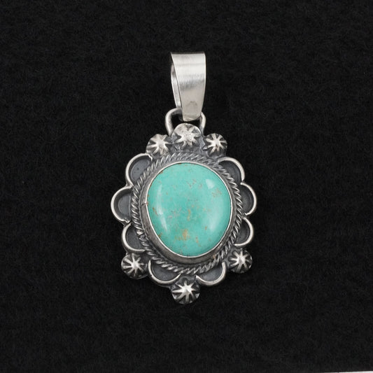 Bobby Johnson Turquoise & Sterling Silver Pendant