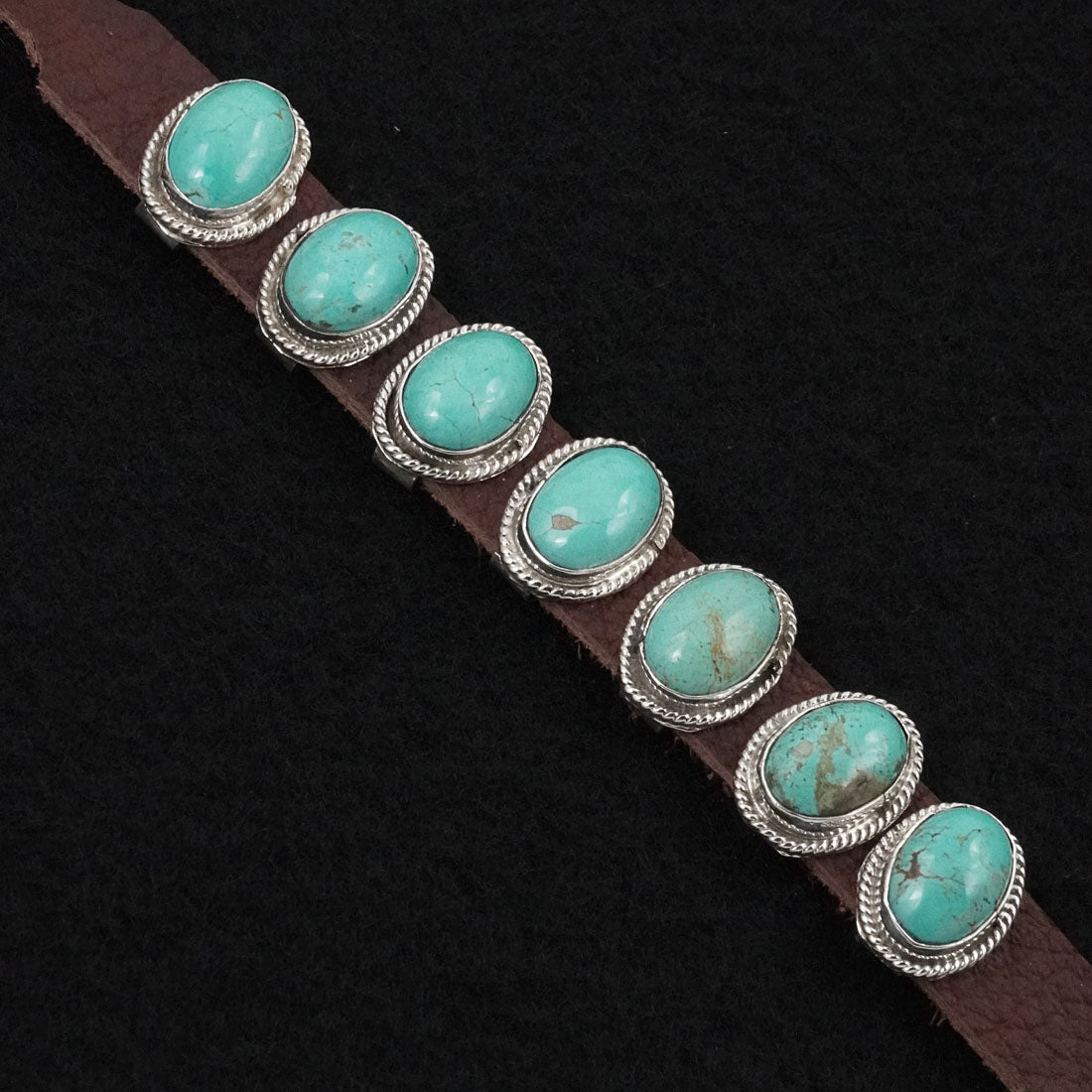 Marlene Ramone Turquoise, Sterling Silver & Leather Bracelet