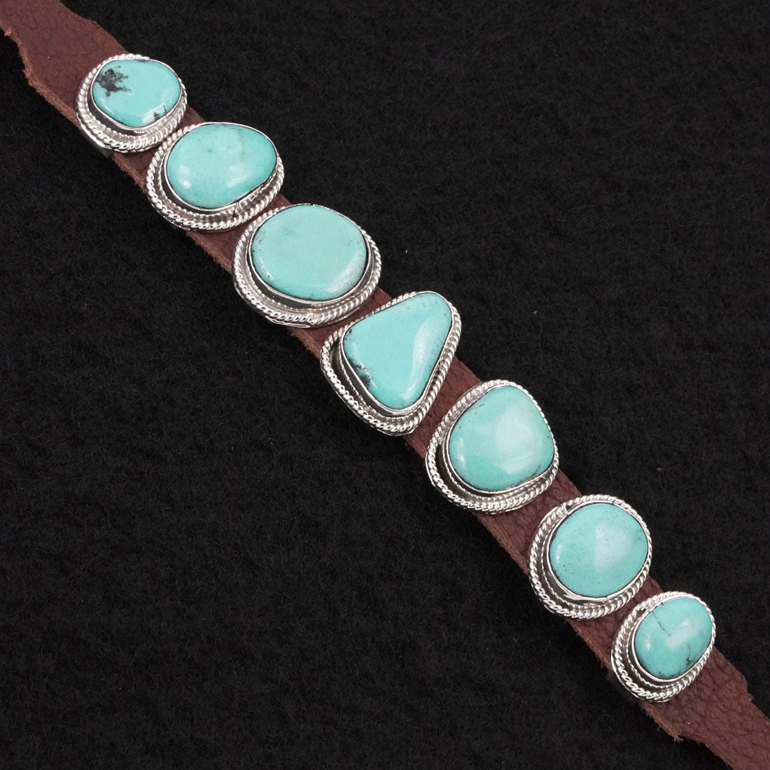 Marlene Ramone Turquoise, Sterling Silver & Leather Bracelet