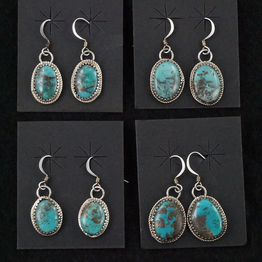 Ernest Hawthorne Turquoise & Sterling Silver Earrings