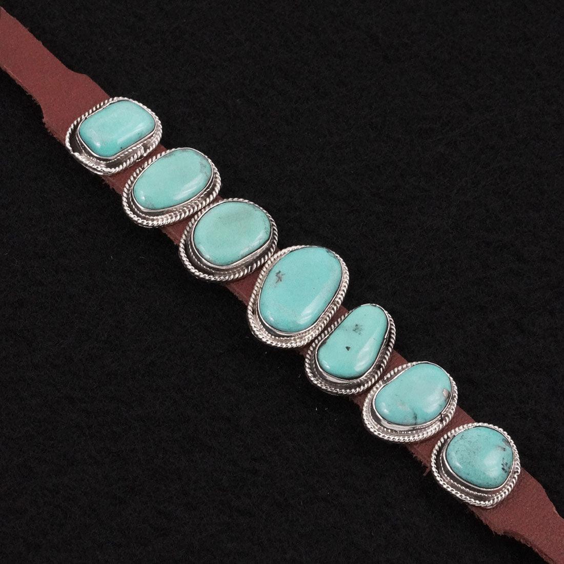 Marlene Ramone Turquoise, Sterling Silver & Leather Bracelet
