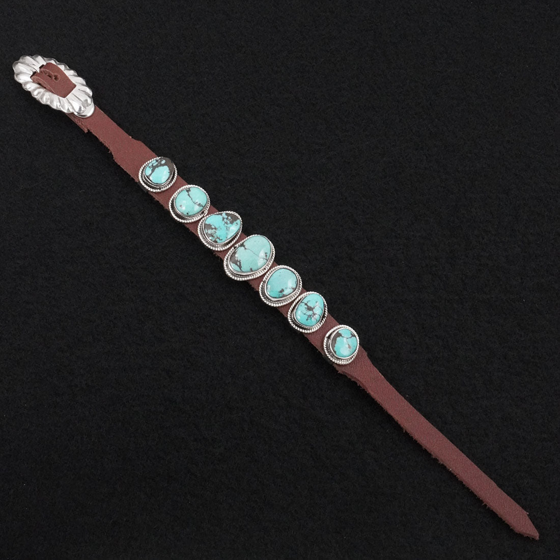 Marlene Ramone Turquoise, Sterling Silver & Leather Bracelet