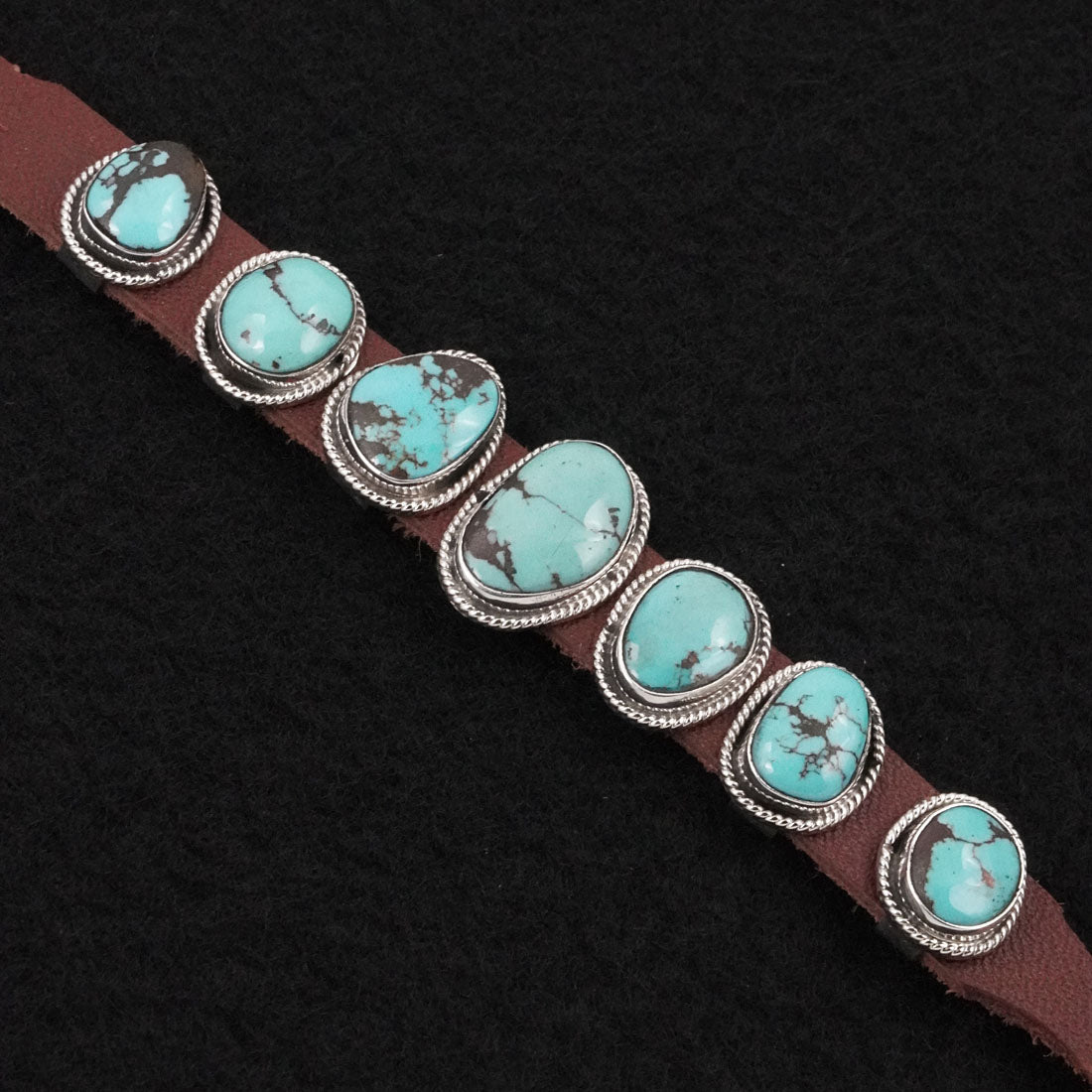 Marlene Ramone Turquoise, Sterling Silver & Leather Bracelet