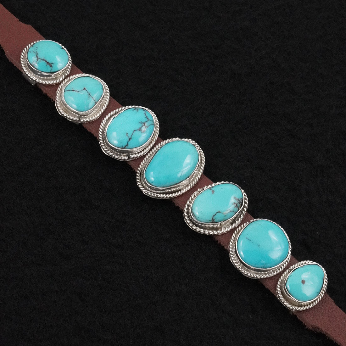 Marlene Ramone Turquoise, Sterling Silver & Leather Bracelet