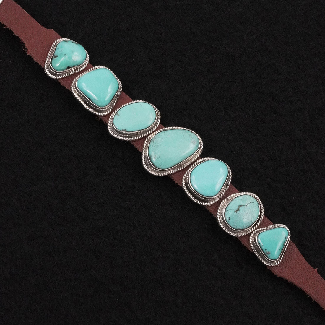 Marlene Ramone Turquoise, Sterling Silver & Leather Bracelet