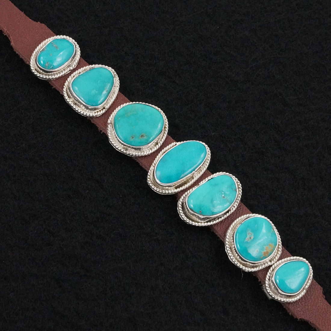 Marlene Ramone Turquoise, Sterling Silver & Leather Bracelet