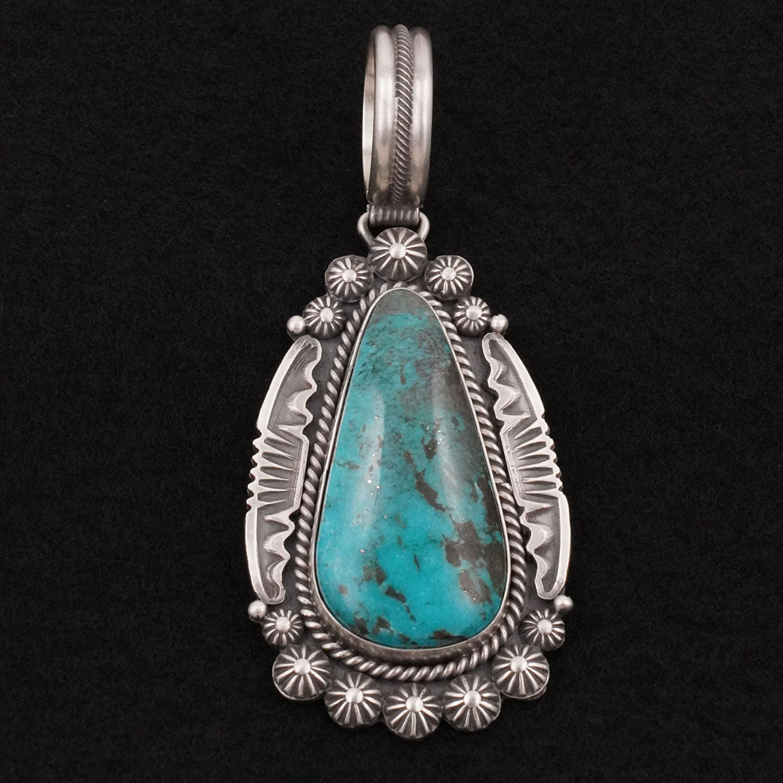 Michael Calladitto Turquoise & Sterling Silver Pendant