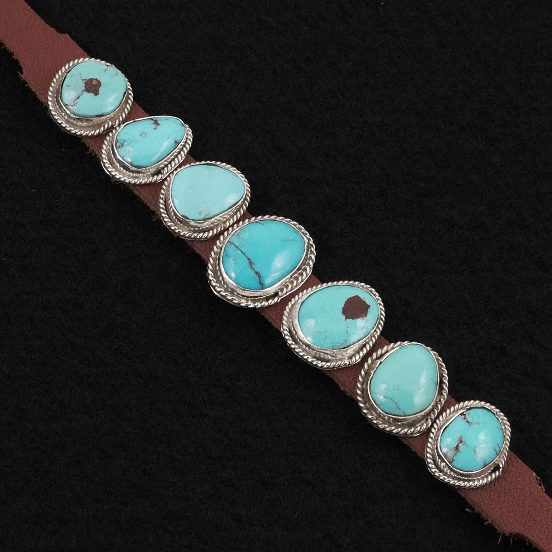 Rosita Charlie Turquoise, Sterling Silver & Leather Bracelet