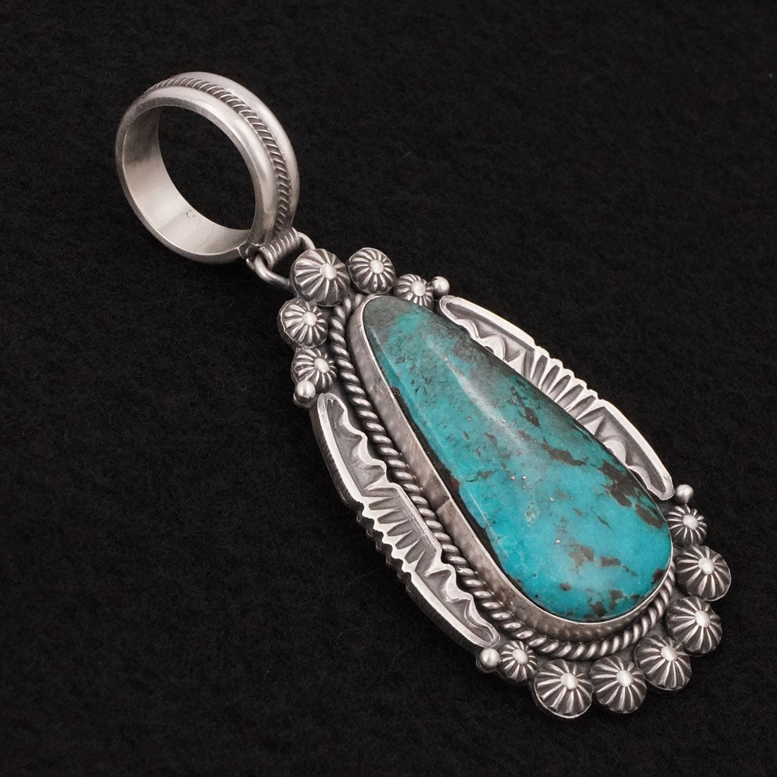 Michael Calladitto Turquoise & Sterling Silver Pendant