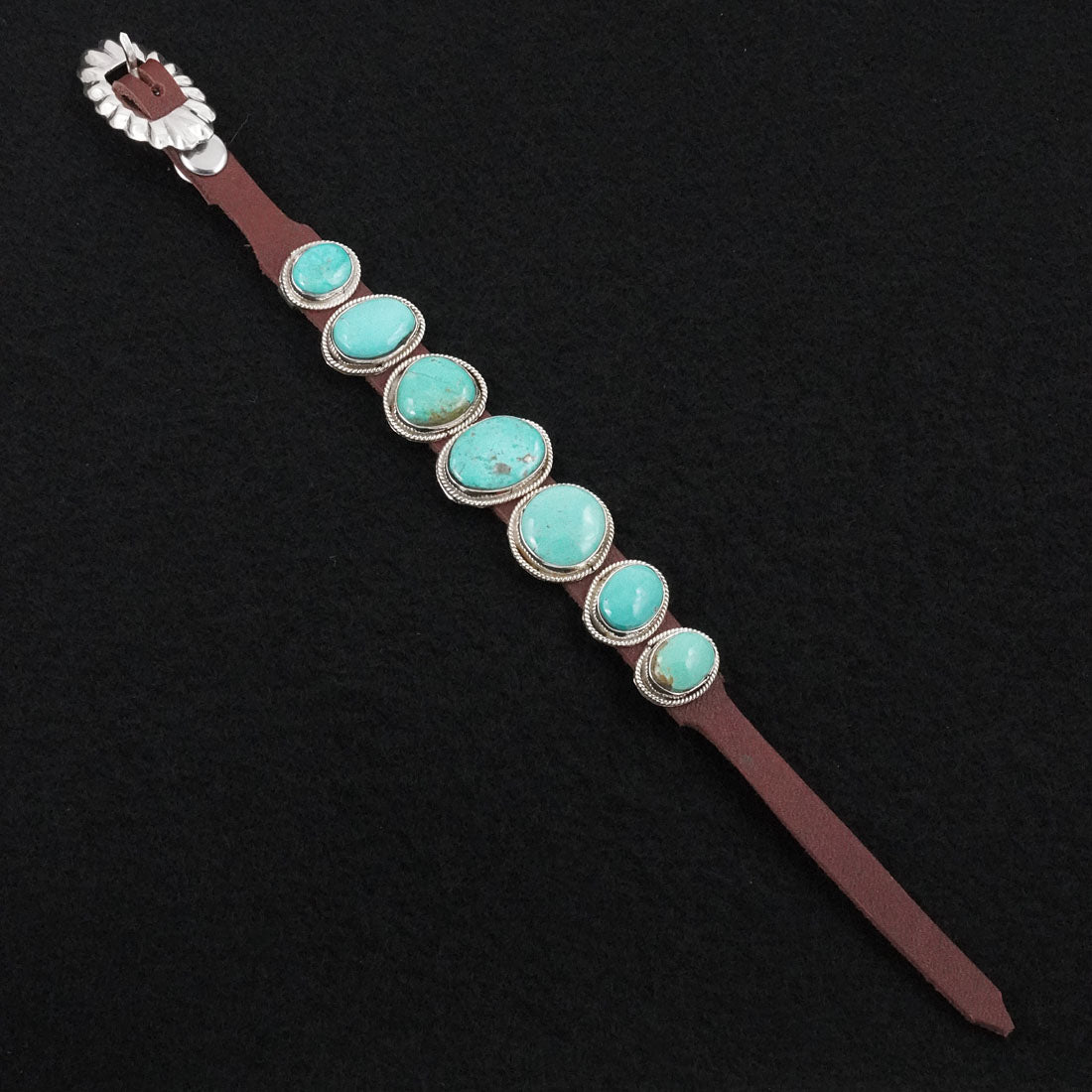 Rosita Charlie Turquoise, Sterling Silver & Leather Bracelet
