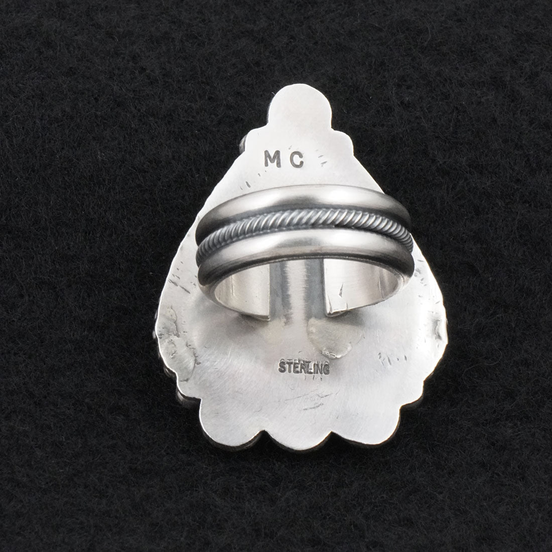 Michael Calladitto Turquoise & Sterling Silver Ring Size 8