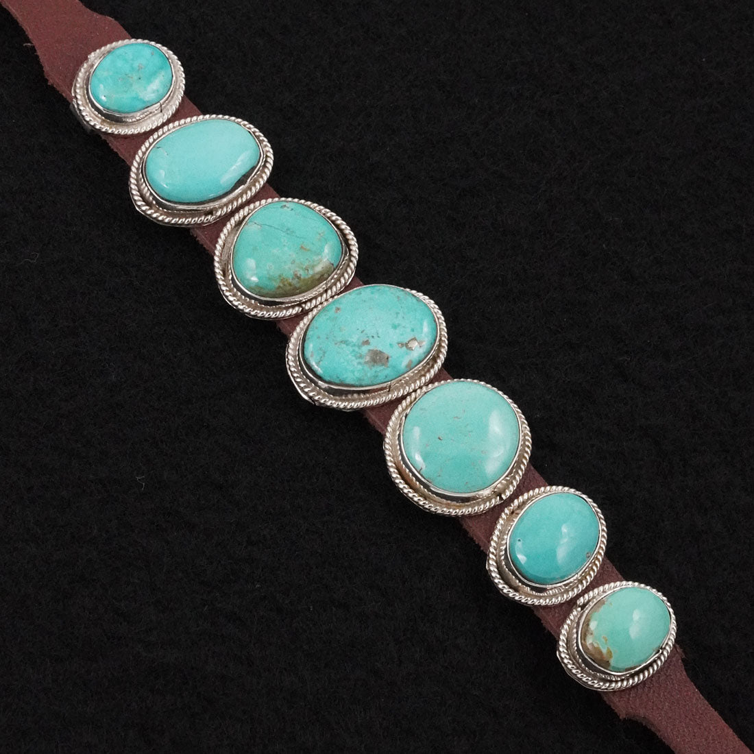 Rosita Charlie Turquoise, Sterling Silver & Leather Bracelet