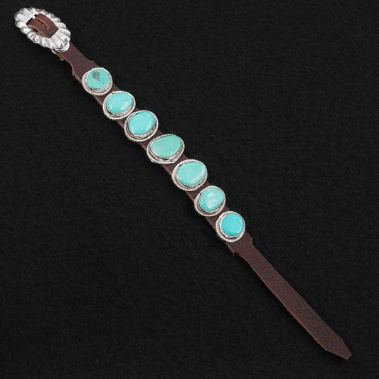 Rosita Charlie Turquoise, Sterling Silver & Leather Bracelet