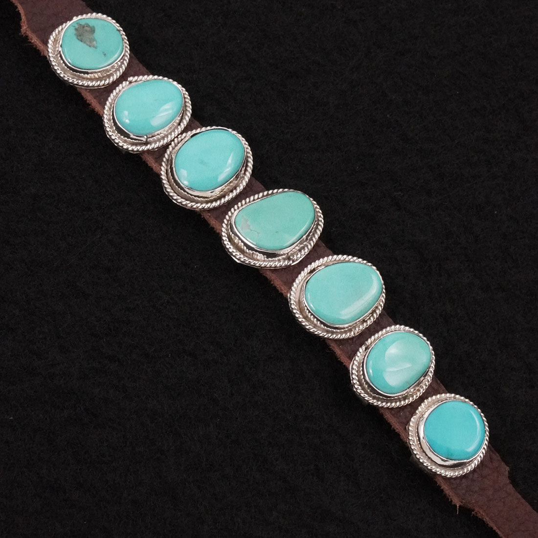 Rosita Charlie Turquoise, Sterling Silver & Leather Bracelet