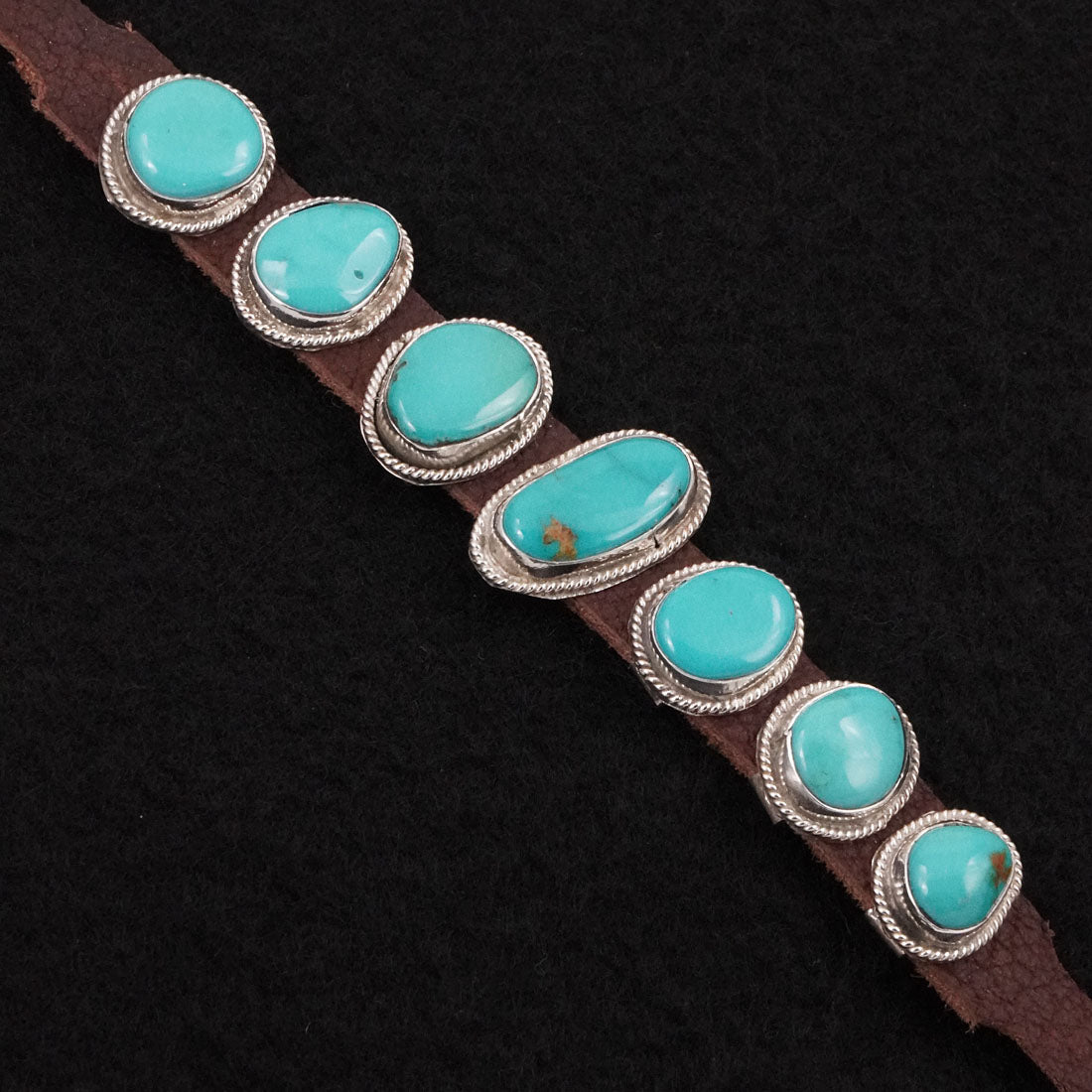 Rosita Charlie Turquoise, Sterling Silver & Leather Bracelet