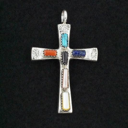 Marilyn Iule Multi-Stone & Sterling Silver Pendant
