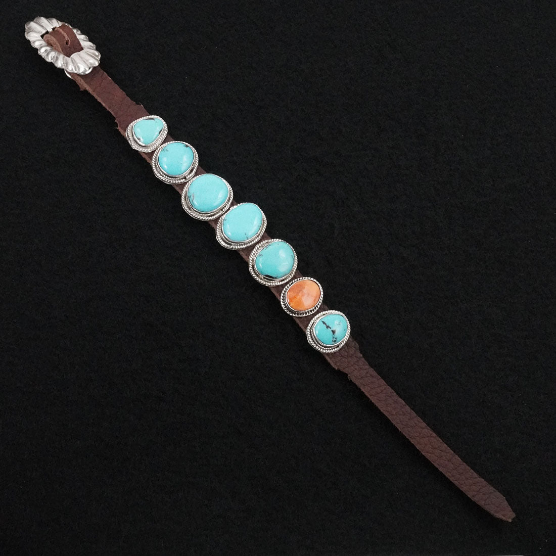 Rosita Charlie Multi-Stone, Sterling Silver & Leather Bracelet