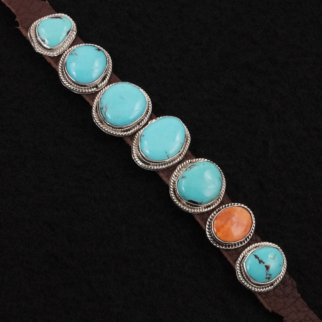 Rosita Charlie Multi-Stone, Sterling Silver & Leather Bracelet