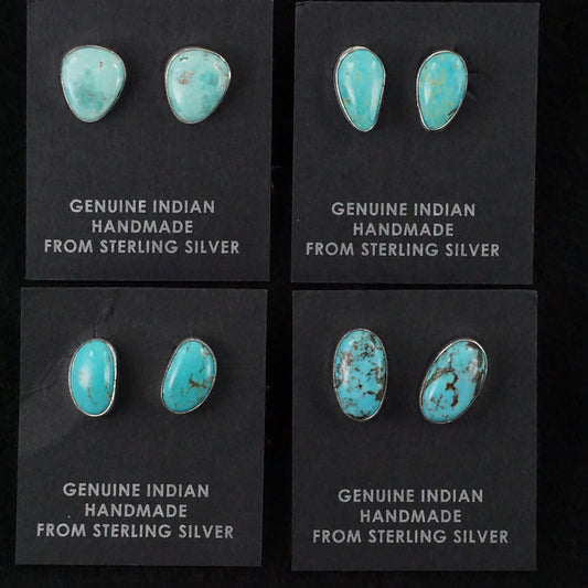 Marco Begaye Turquoise & Sterling Silver Earrings