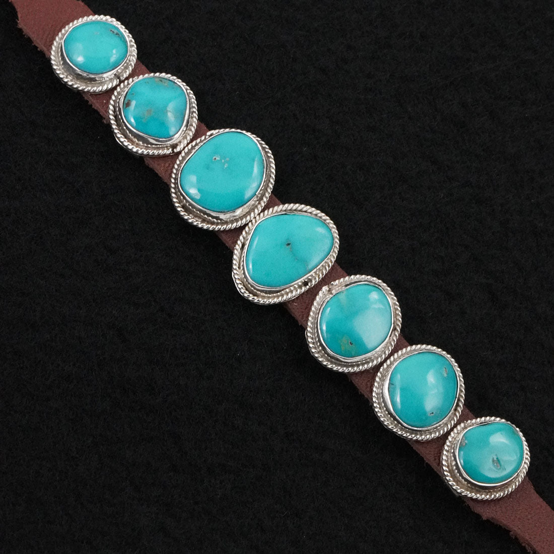 Rosita Charlie Turquoise, Sterling Silver & Leather Bracelet
