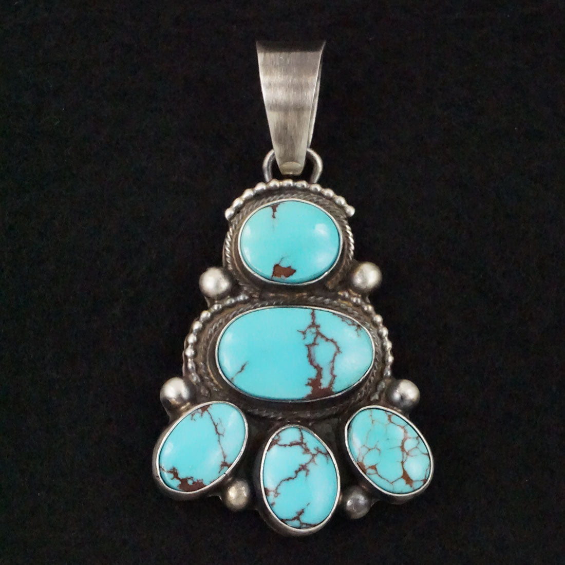 Kathleen Chavez Turquoise & Sterling Silver Earrings & Pendant