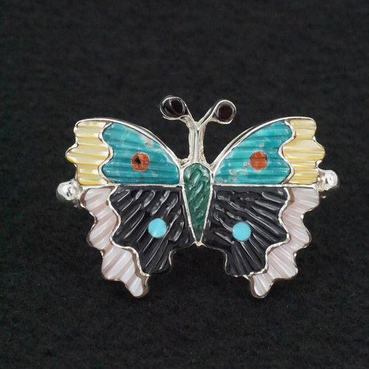 Tamara Pinto Multi-Stone & Sterling Silver Ring Sz. 7