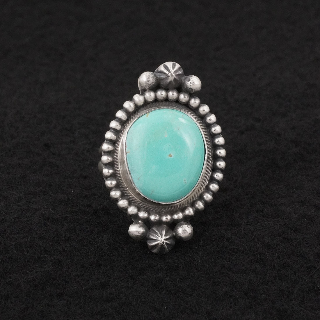 Darrin Livingston Turquoise & Sterling Silver Ring Size 8.5
