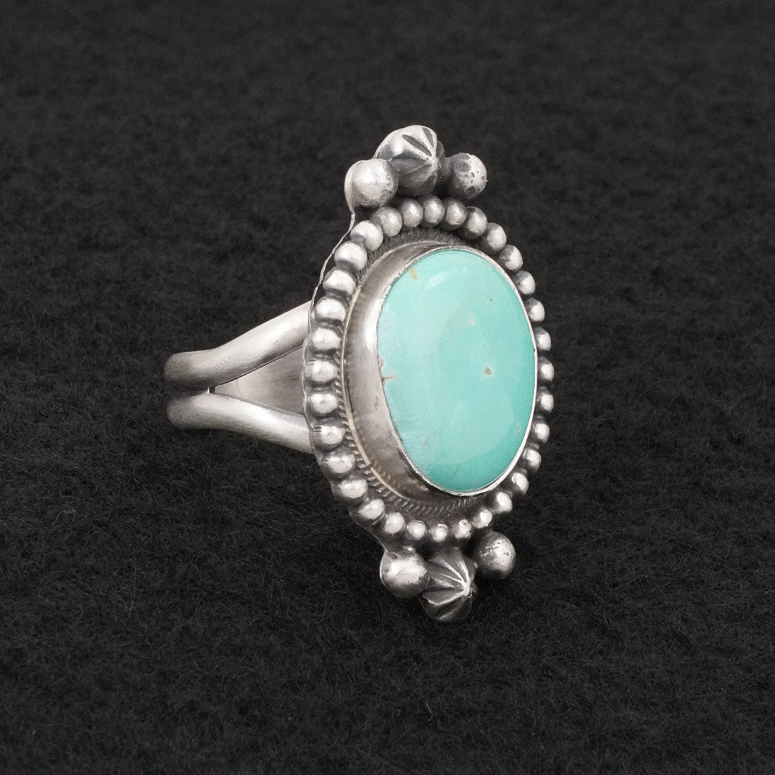 Darrin Livingston Turquoise & Sterling Silver Ring Size 8.5