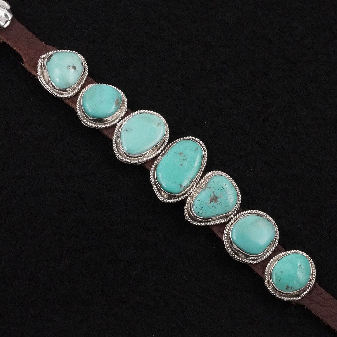 Rosita Charlie Turquoise, Sterling Silver & Leather Bracelet