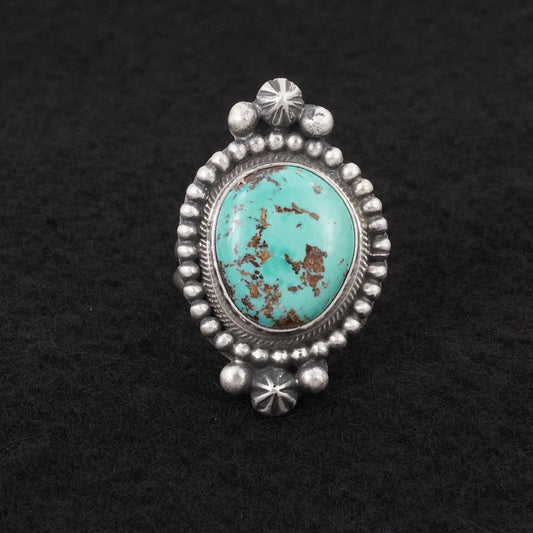 Darrin Livingston Turquoise & Sterling Silver Ring Size 7