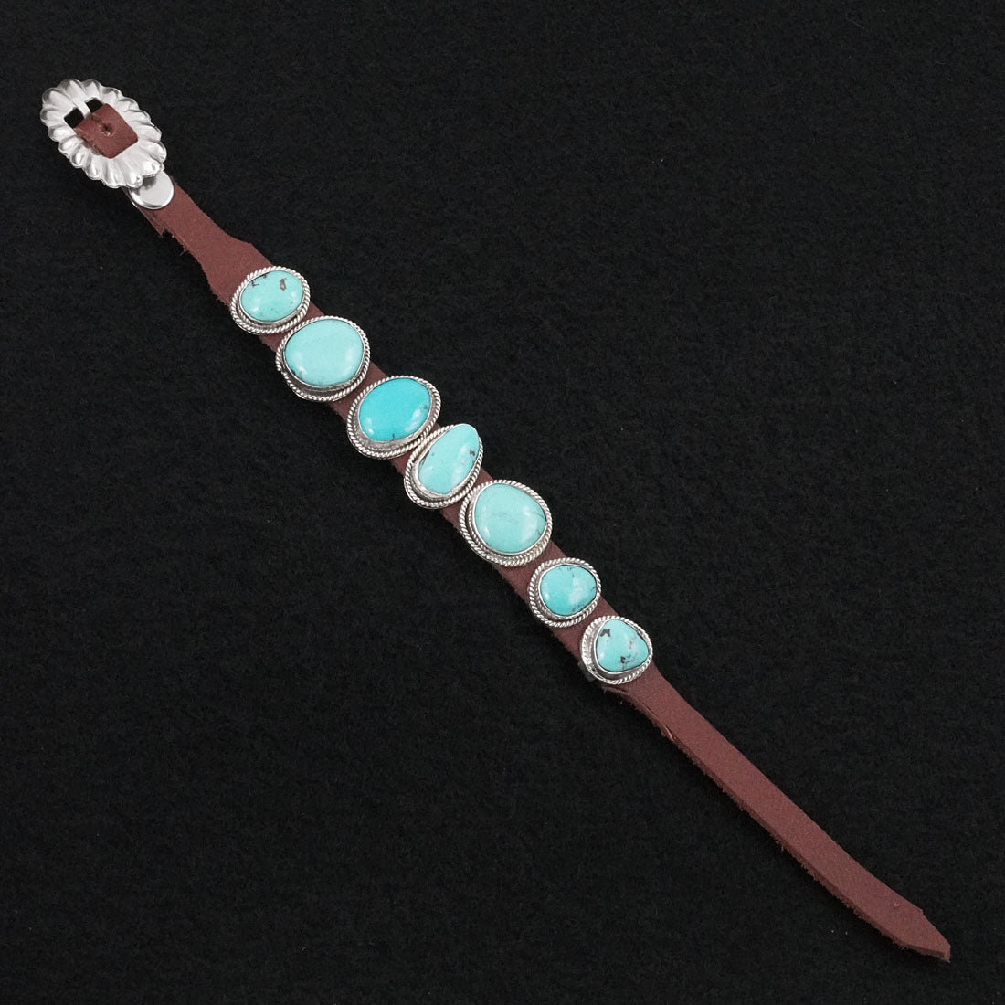 Rosita Charlie Turquoise, Sterling Silver & Leather Bracelet