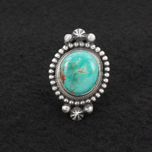 Darrin Livingston Turquoise & Sterling Silver Ring Size 7