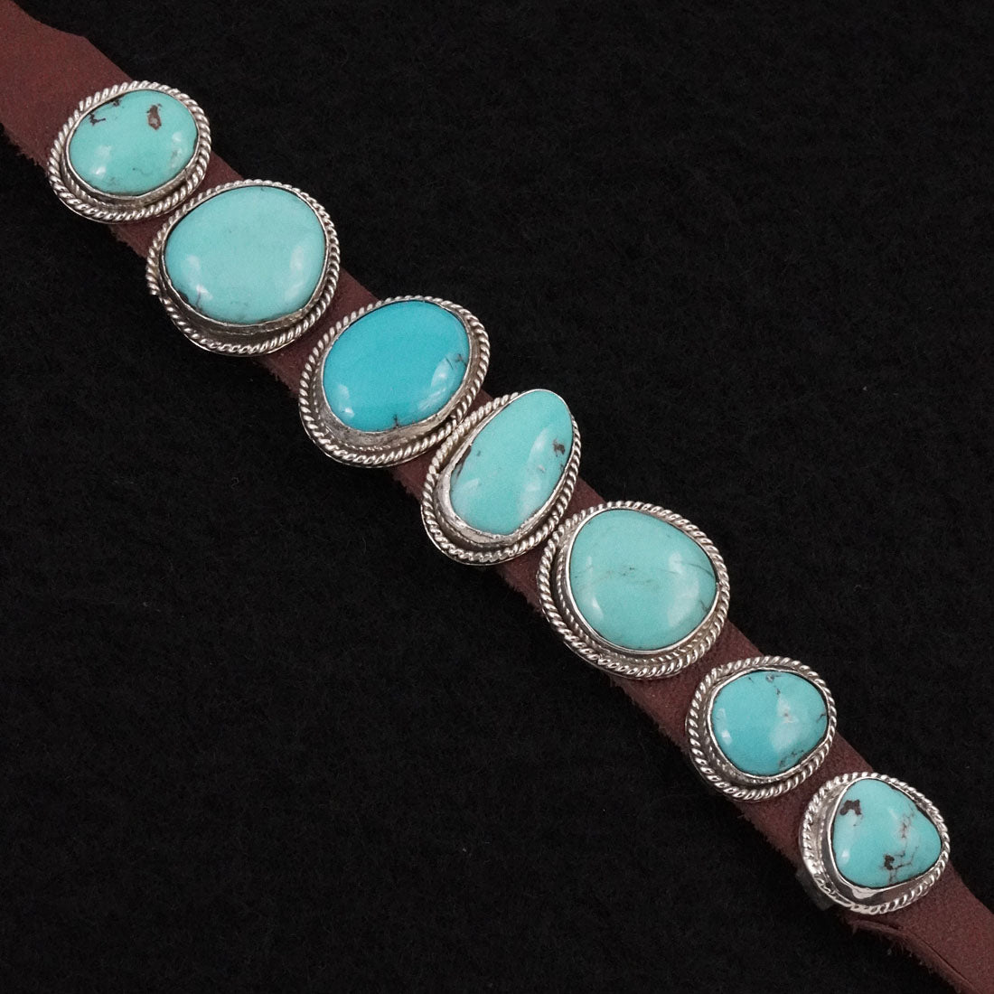 Rosita Charlie Turquoise, Sterling Silver & Leather Bracelet