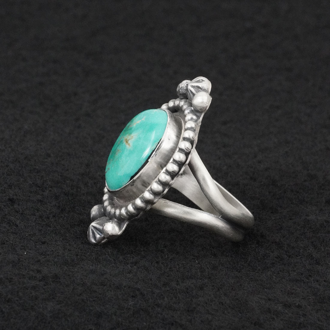 Darrin Livingston Turquoise & Sterling Silver Ring Size 7